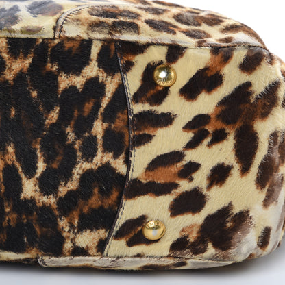 Prada Calf Hair Leopard Print Shoulder Bag Avorio 9 of 20