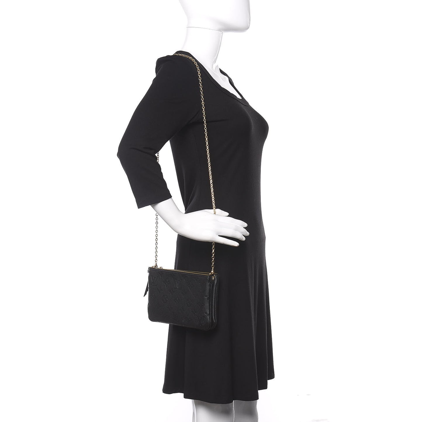 Empreinte Double Zip Pochette Black