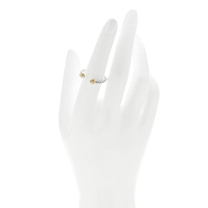 David Yurman Sterling Silver 14K Yellow Gold Diamond Pearl Renaissance Ring 52 6 2 of 4