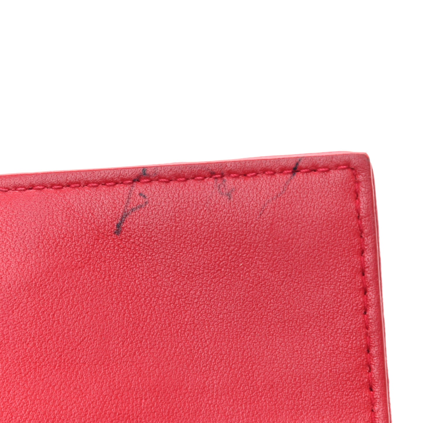 Lambskin Cannage Rendez-vous Chain Wallet Red