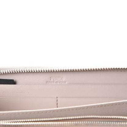 Fendi Vitello Century Lucido Hypnoteyes Studded Zip Around Wallet Grigio Polvere Arancio Multicolor 6 of 10
