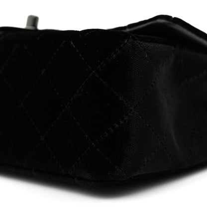 Chanel Velvet Quilted Mini Rectangular Flap So Black 10 of 13