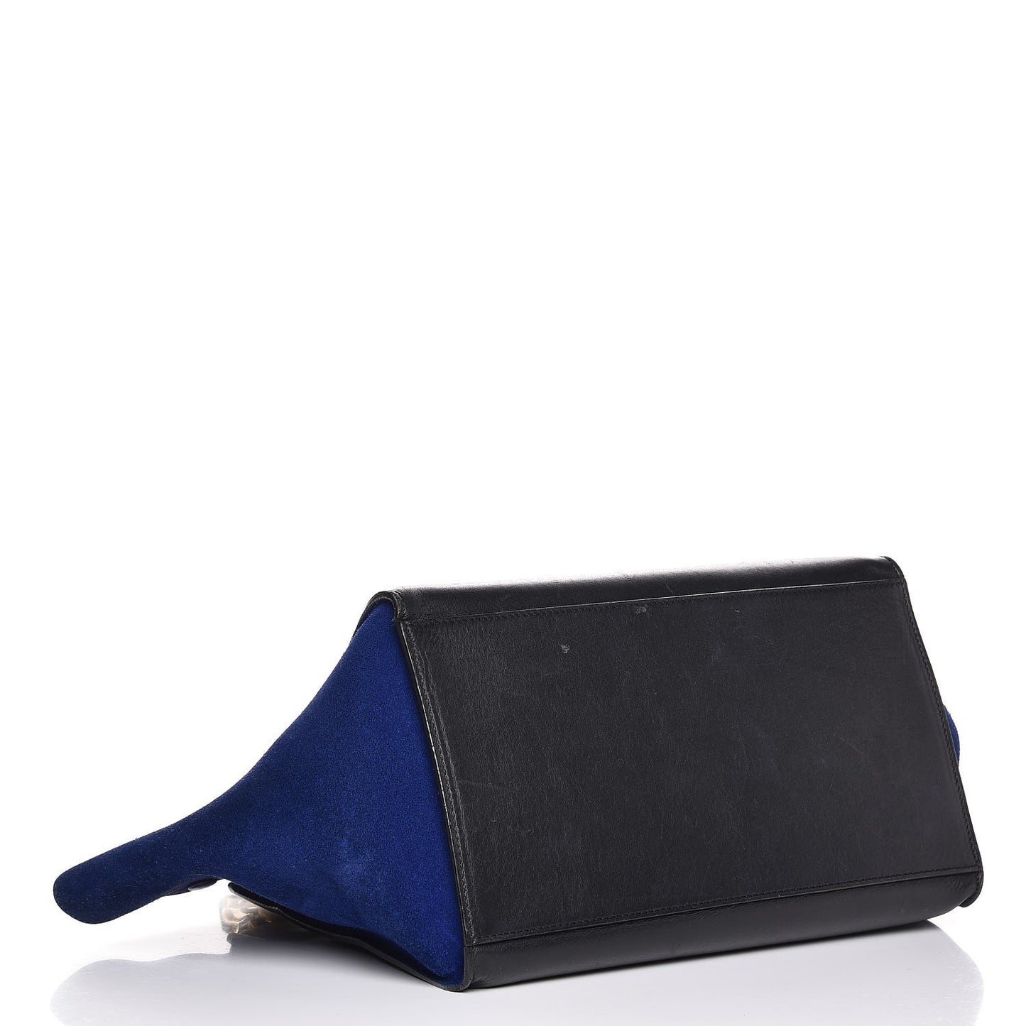Calfskin Suede Medium Tri-color Trapeze Tri-color Sand