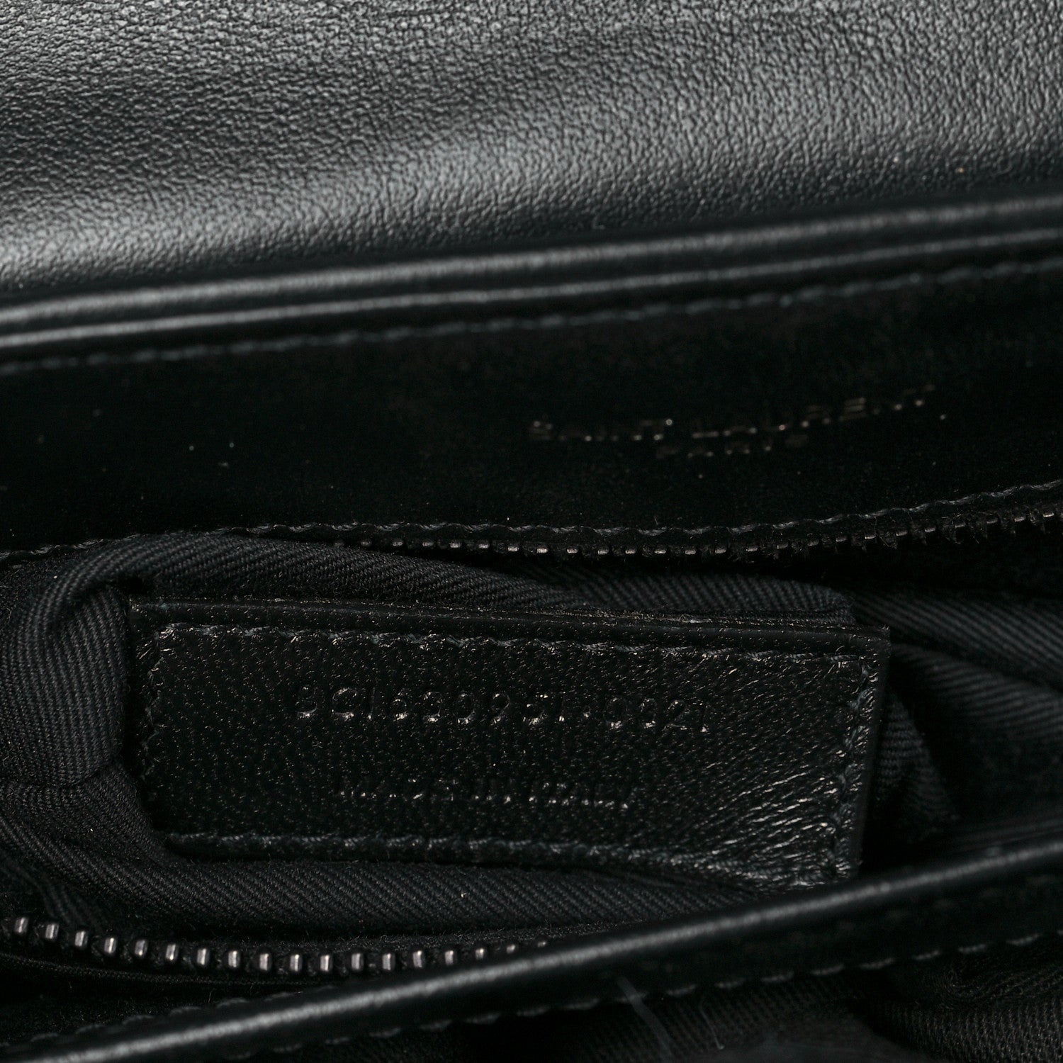 Saint Laurent Calfskin Y Quilted Monogram Toy Loulou Crossbody Bag Black 7 of 8