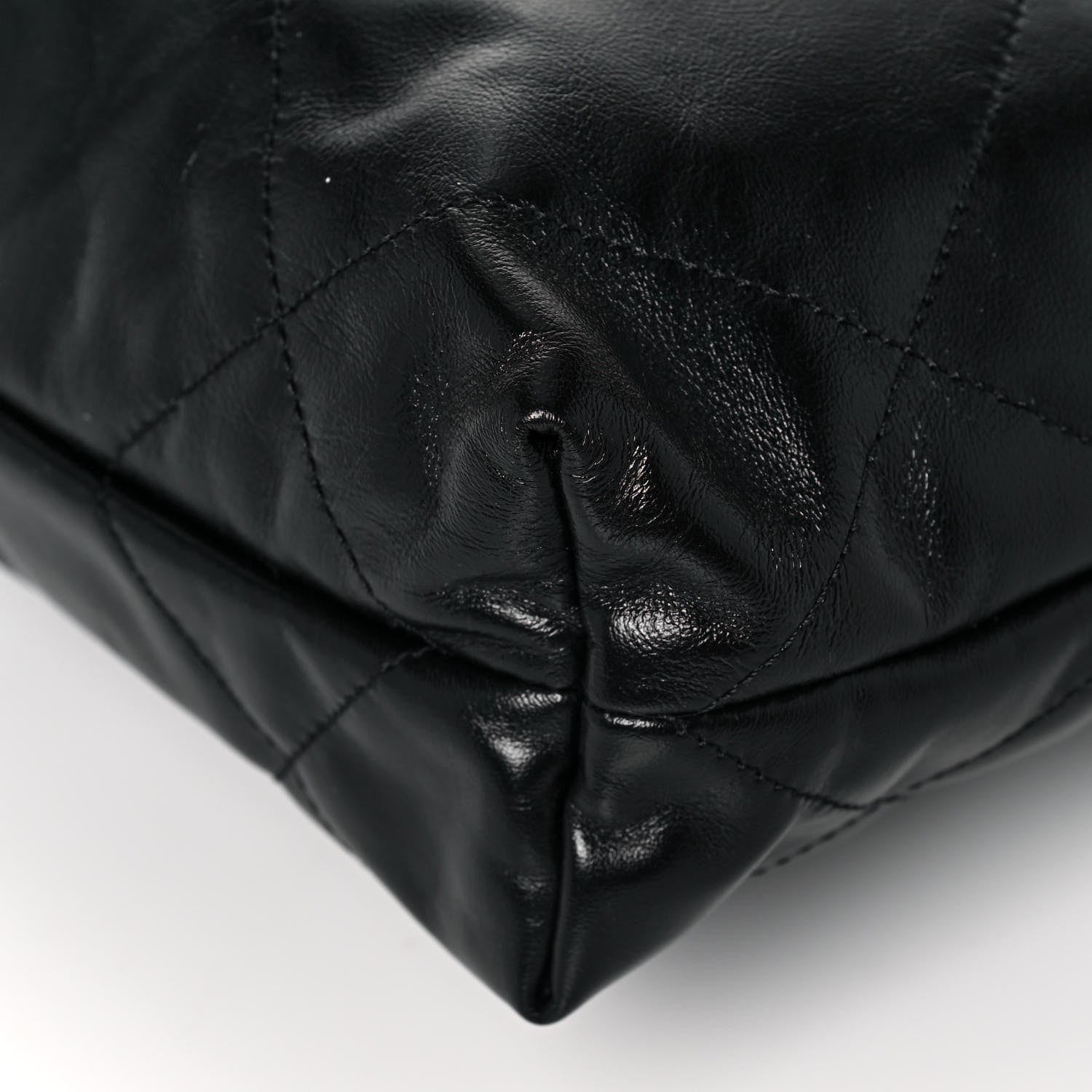 Chanel Shiny Calfskin Quilted Small Chanel 22 Black 13 of 14