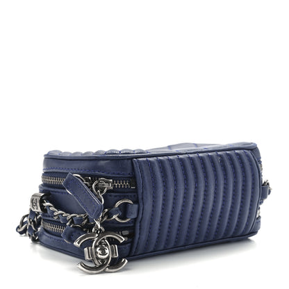 Chanel Lambskin Quilted Mini Coco Boy Camera Bag Blue 4 of 11