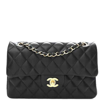 Chanel Lambskin Quilted Small Double Flap Black 1 of 10
