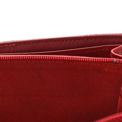 Chanel Caviar Quilted Large Gusset Flap Wallet Dark Red 10 of 11