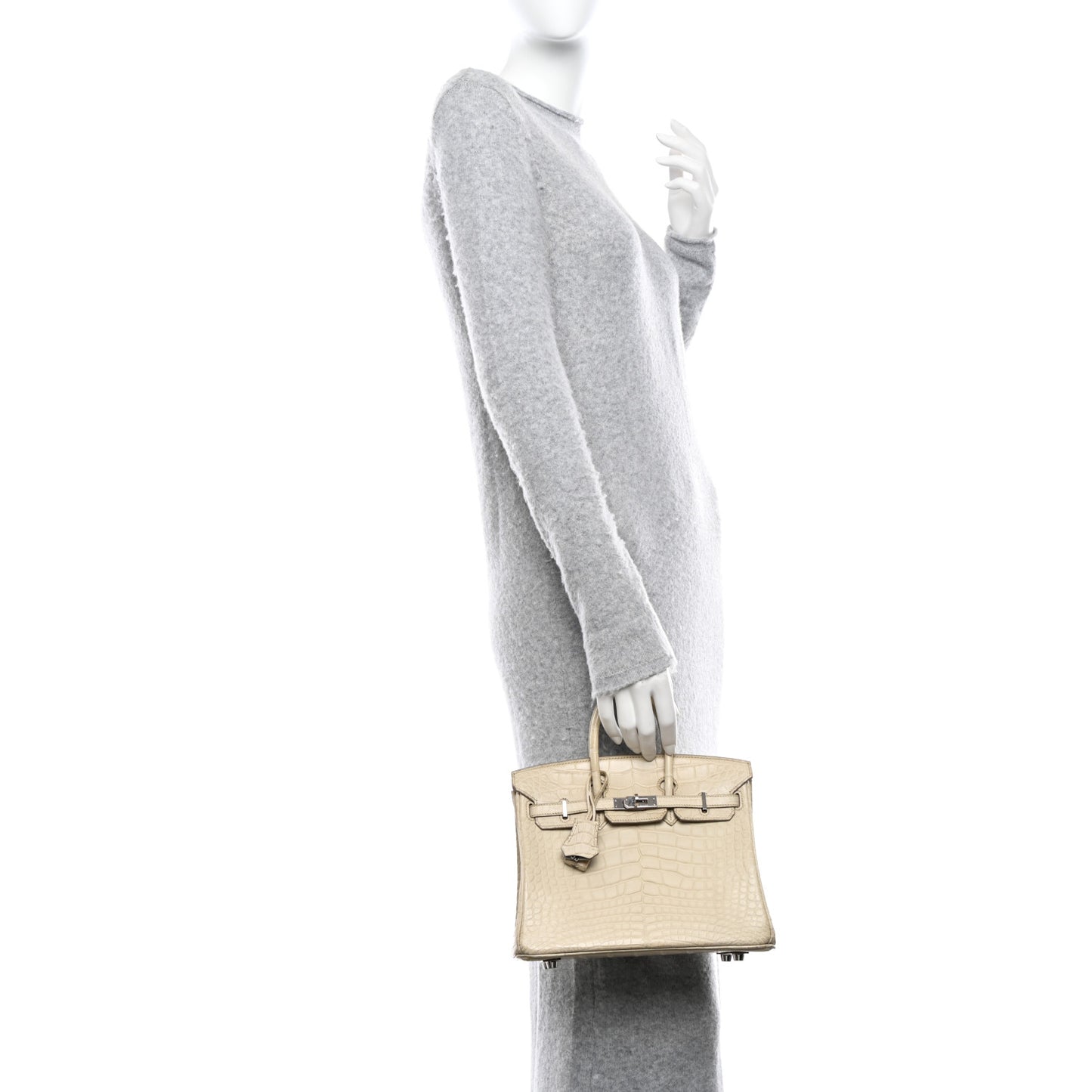 Matte Alligator Birkin 25 Beton