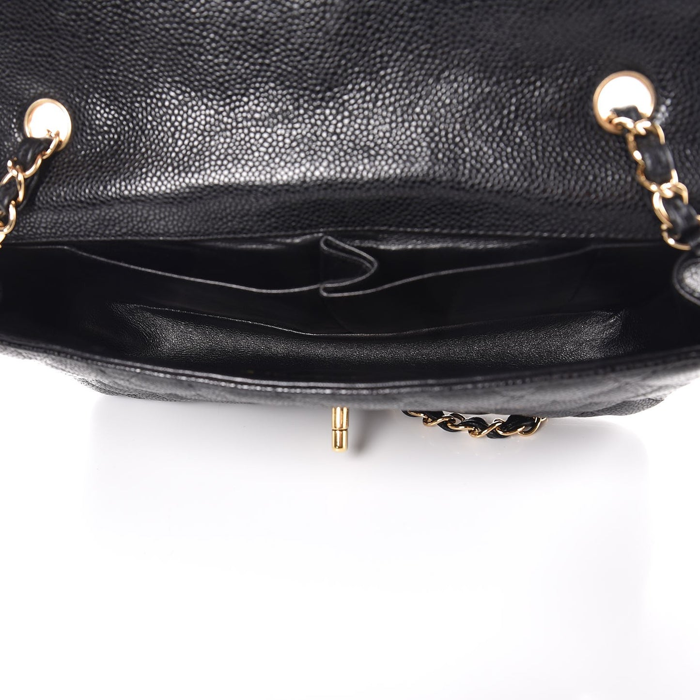 Caviar Quilted East West Flap Black