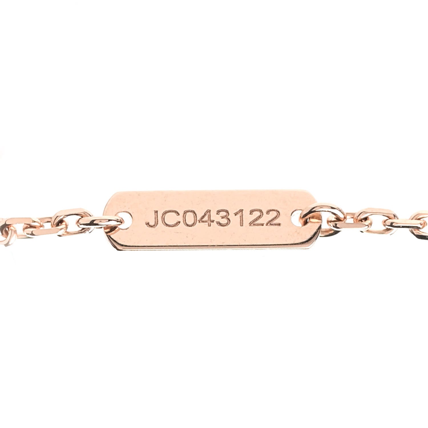 Van Cleef & Arpels 18K Rose Gold Diamond Rhodonite Vintage Alhambra Pendant Necklace 5 of 6