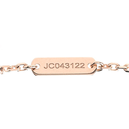 Van Cleef & Arpels 18K Rose Gold Diamond Rhodonite Vintage Alhambra Pendant Necklace 5 of 6