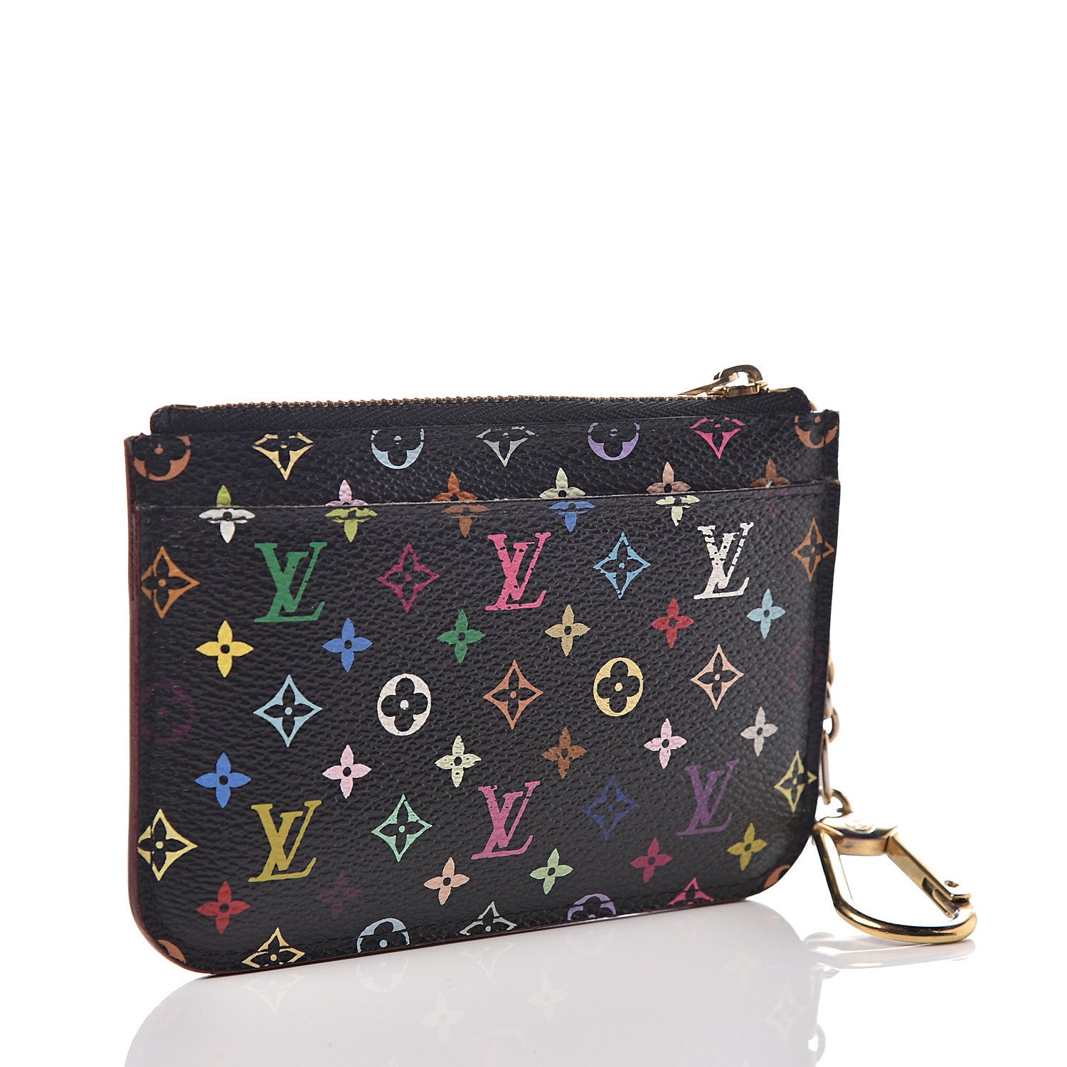 Louis Vuitton Monogram Multicolor Key Pouch Black Violet 2 of 7