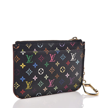 Louis Vuitton Monogram Multicolor Key Pouch Black Violet 2 of 7