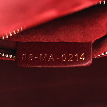 Christian Dior Lambskin Cannage Small My Lady ABCDior Dark Red 7 of 12
