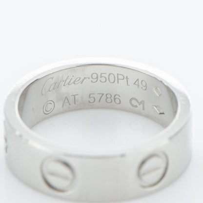 Cartier Platinum 5.5mm LOVE Ring 49 4.75 4 of 4