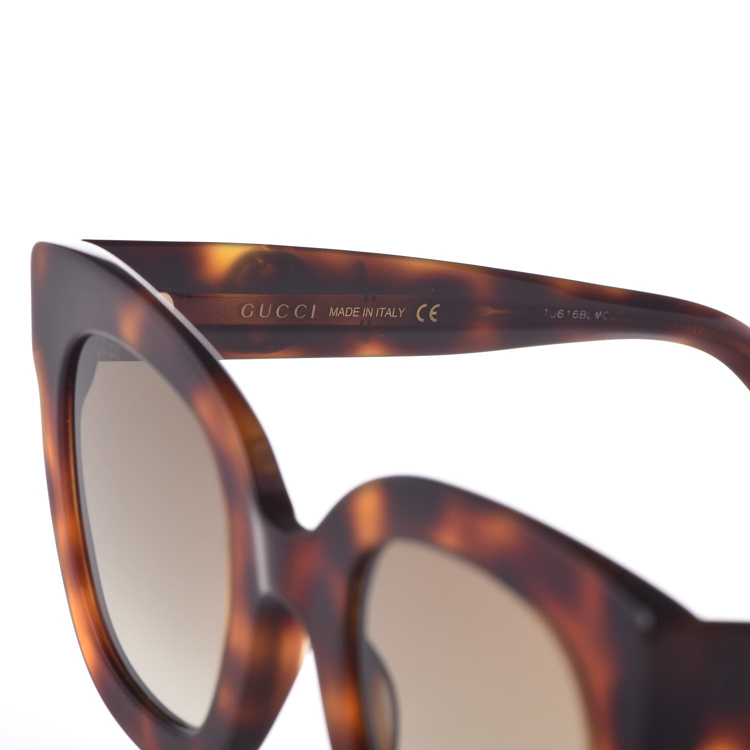 Gucci Round Frame Star Sunglasses GG0208S Tortoise 9 of 11