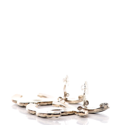 Chanel Metal Gripoix Along The Nile Clip On Earrings Gold Green 3 of 5