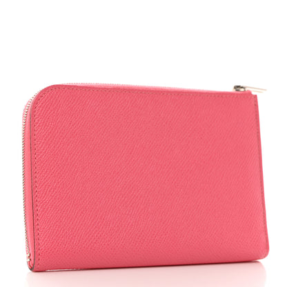 Hermes Epsom Remix Duo Wallet Rose Azalee Orange Poppy 4 of 9