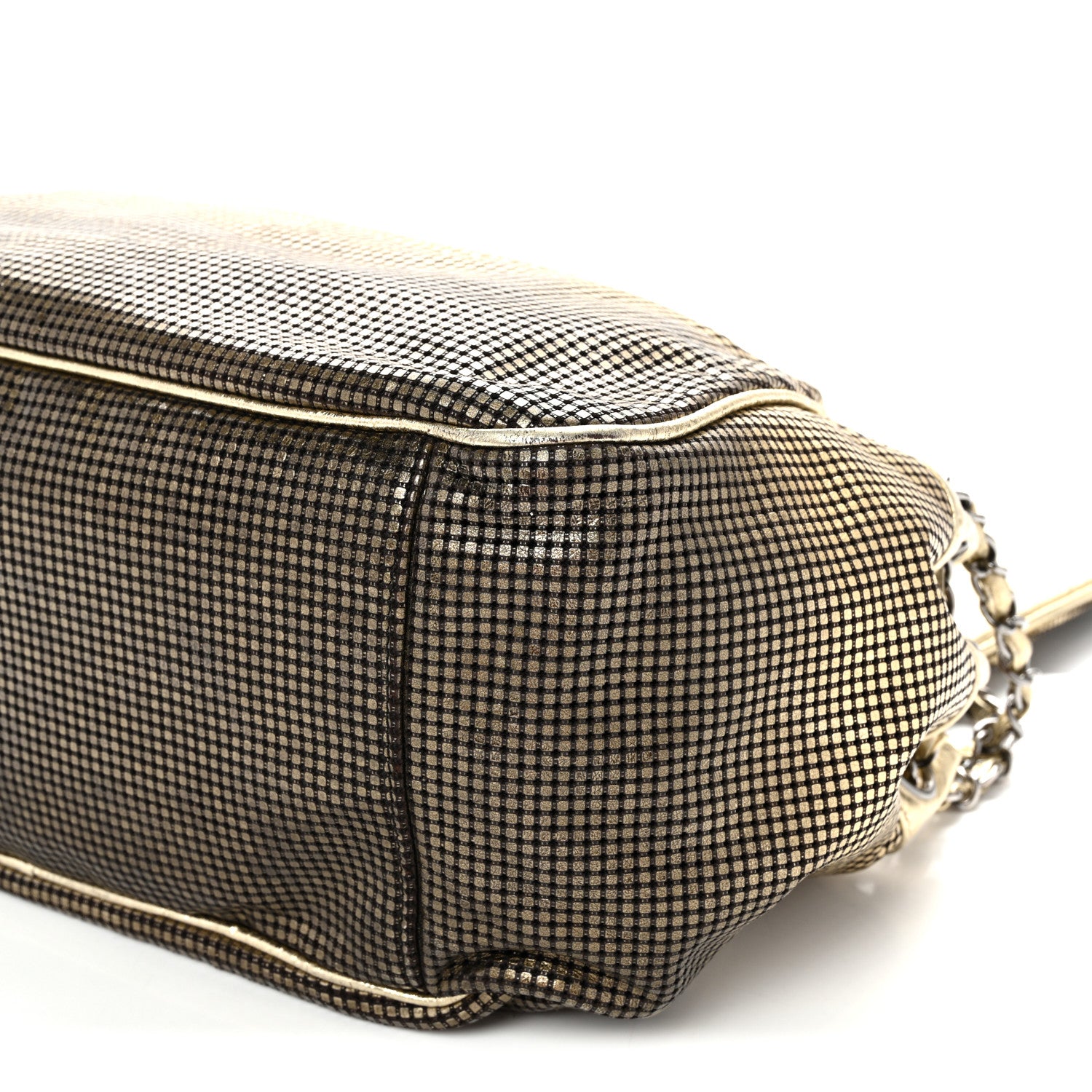 Chanel Metallic Lambskin Perforated Hollywood Accordion Flap Bag Gold 10 of 10