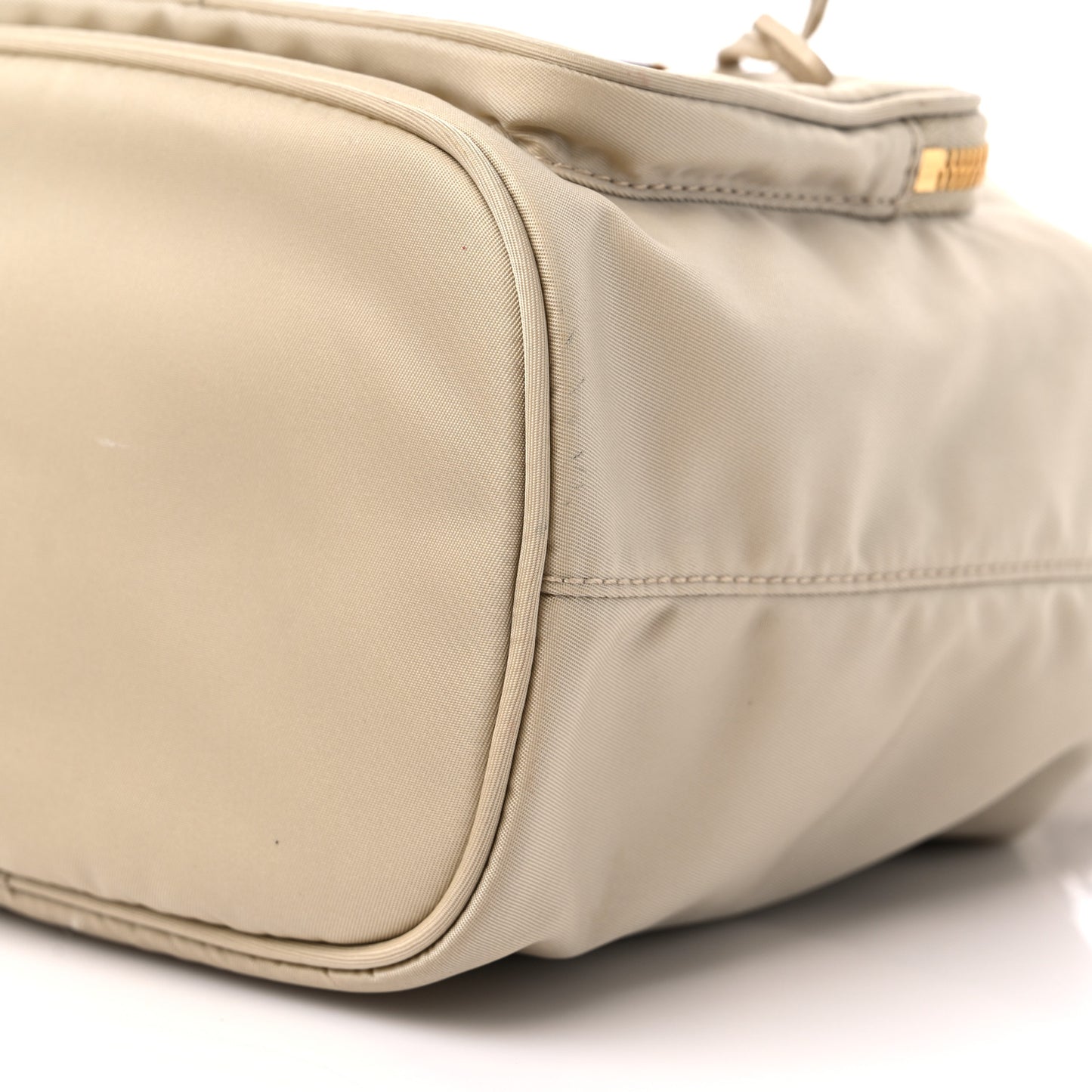 Re-Nylon Saffiano Duet Bucket Crossbody Bag Deserto