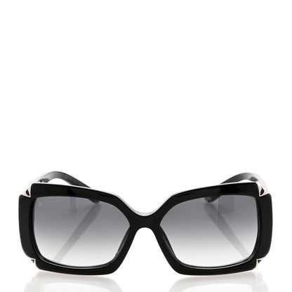 Louis Vuitton Acetate Hortensia Sunglasses Z0365W Black Glitter 2 of 7