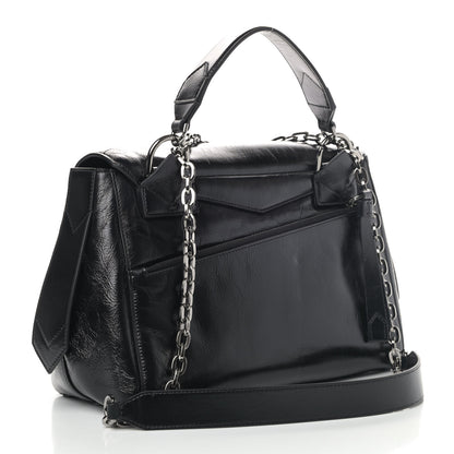 Givenchy Creased Patent Calfskin Medium ID Flap Black 2 of 4