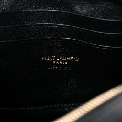 Saint Laurent Grain De Poudre Matelasse Monogram Mini Lou Camera Bag Black 6 of 8