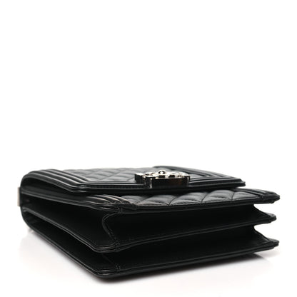 Chanel Calfskin Quilted North South Boy Flap Black 4 of 10