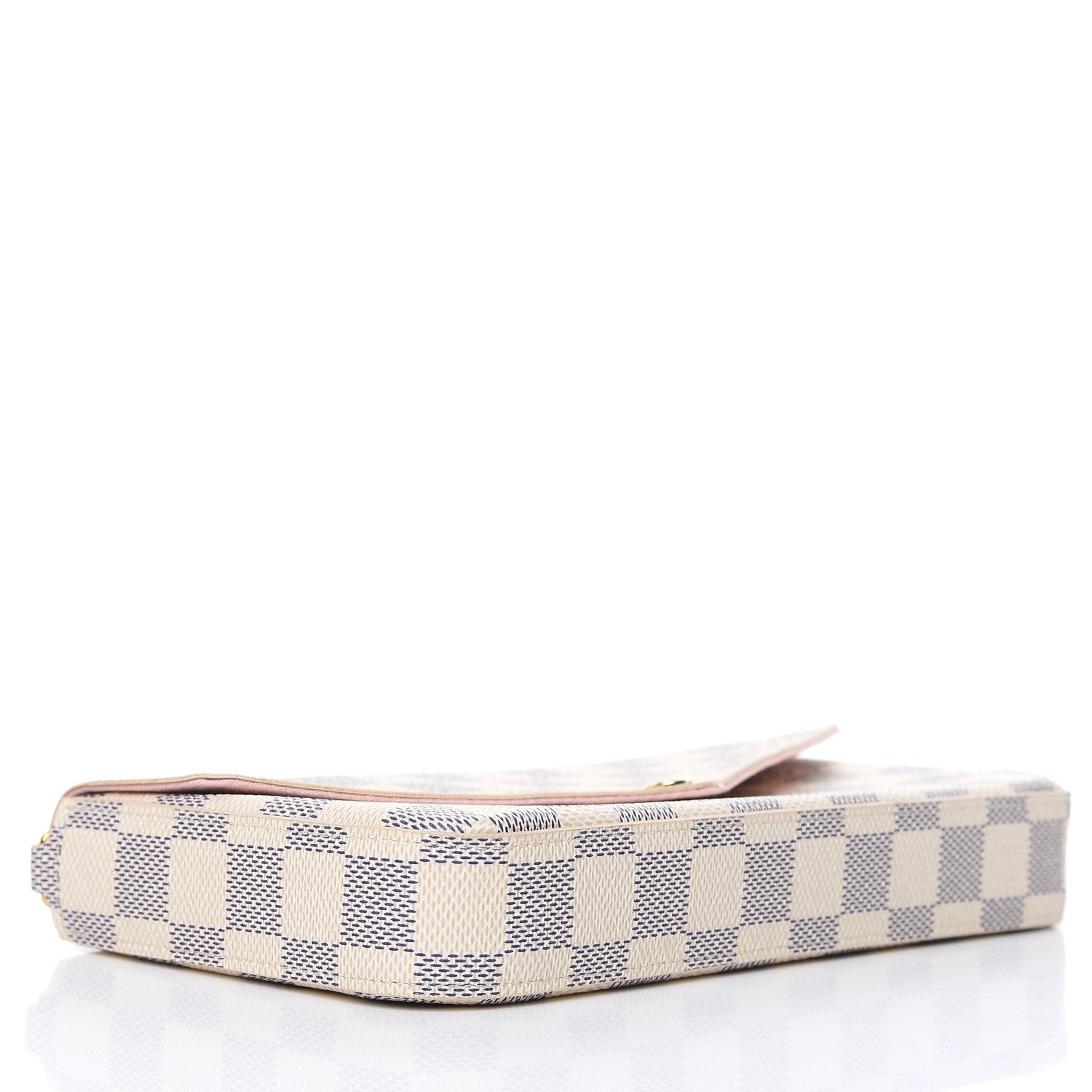 Louis Vuitton Damier Azur Pochette Felicie Chain Wallet Rose Ballerine 4 of 8