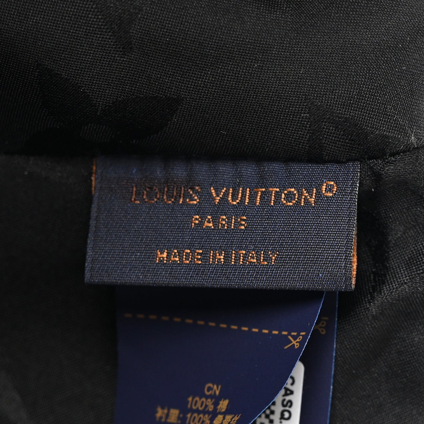 Monogram Cotton Jacquard Embroidered LV Day Cap M Black