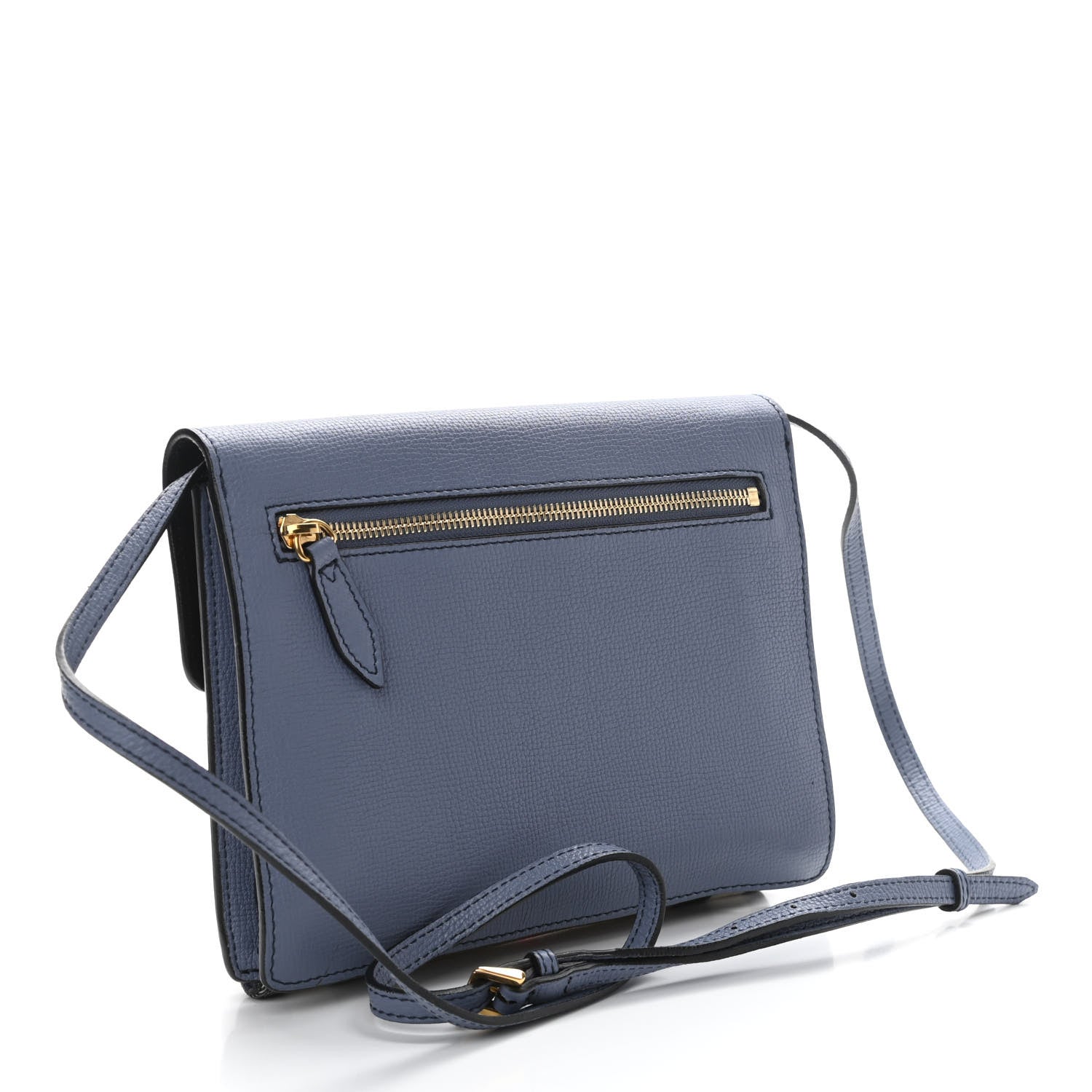 Burberry Derby Calfskin House Check Small Macken Crossbody Bag Slate Blue 2 of 9