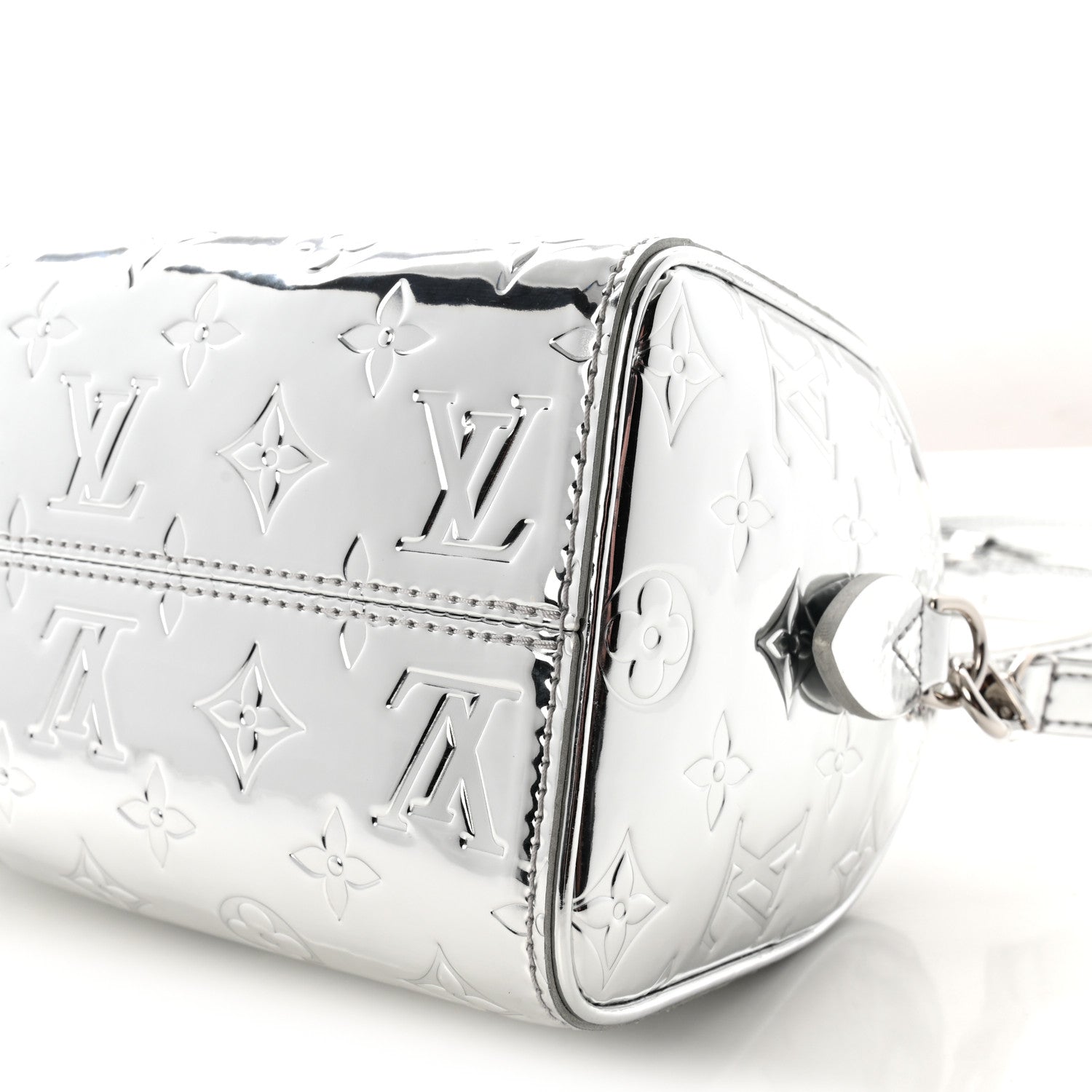 Louis Vuitton Monogram Miroir Speedy Bandouliere 20 Silver 9 of 10