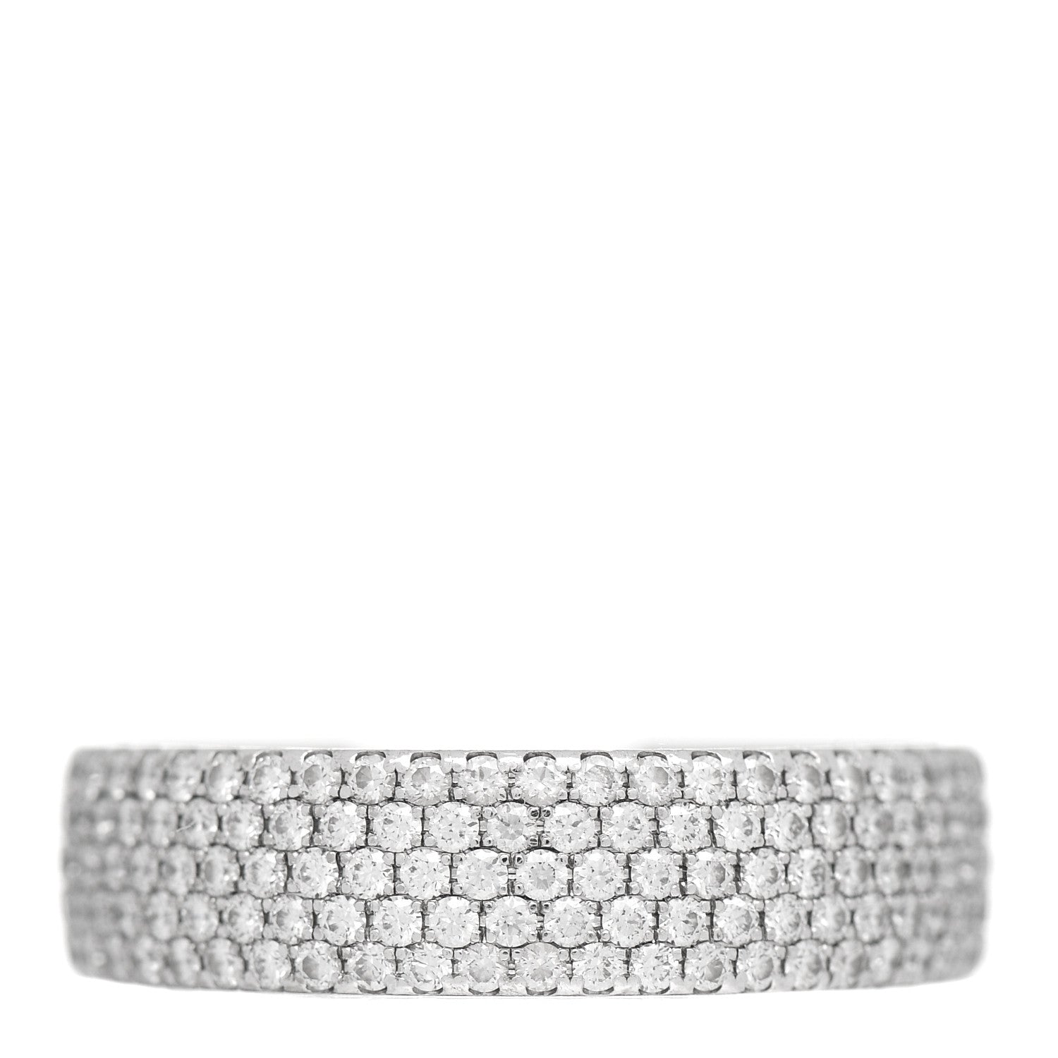 Tiffany 18K White Gold Diamond Metro Five-Row Ring 52 6 3 of 4