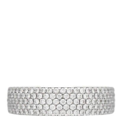 Tiffany 18K White Gold Diamond Metro Five-Row Ring 52 6 3 of 4