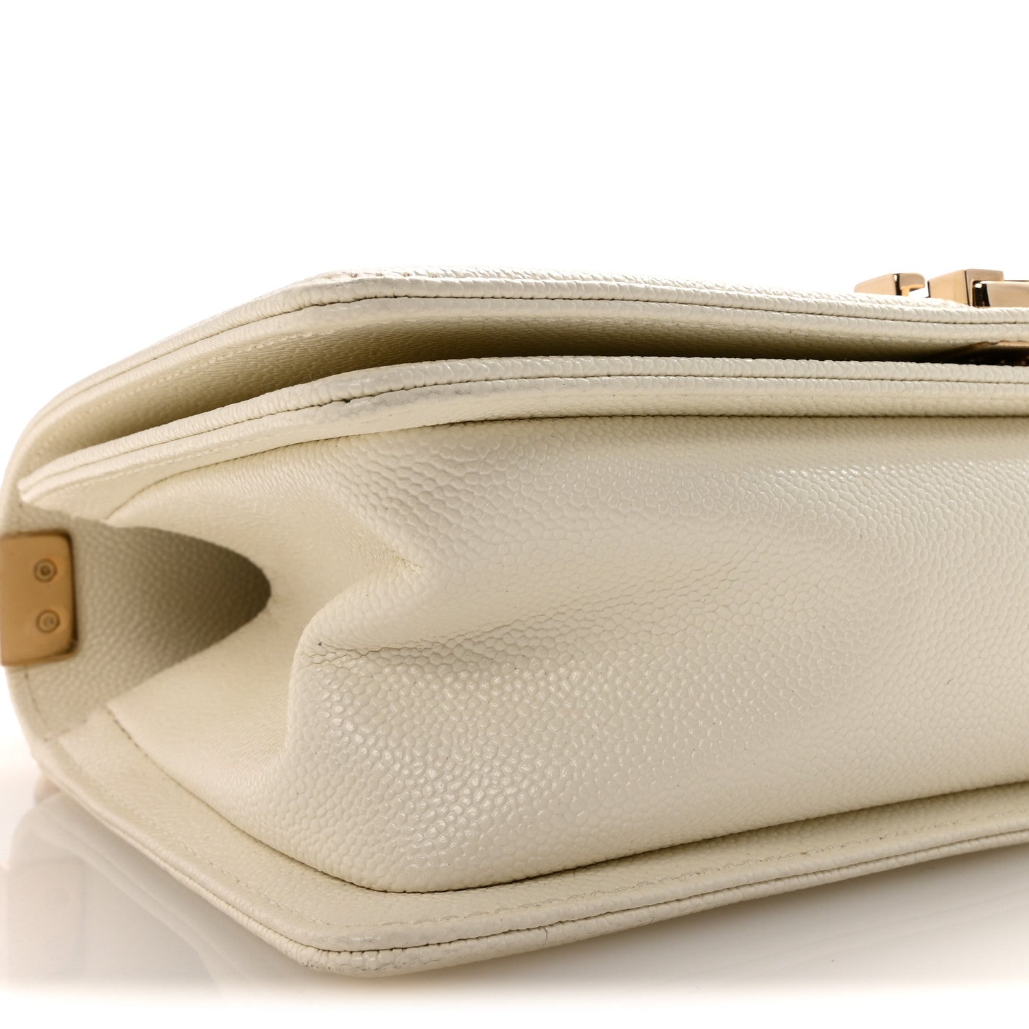 Chanel Caviar Quilted Medium Boy Flap White 9 of 10