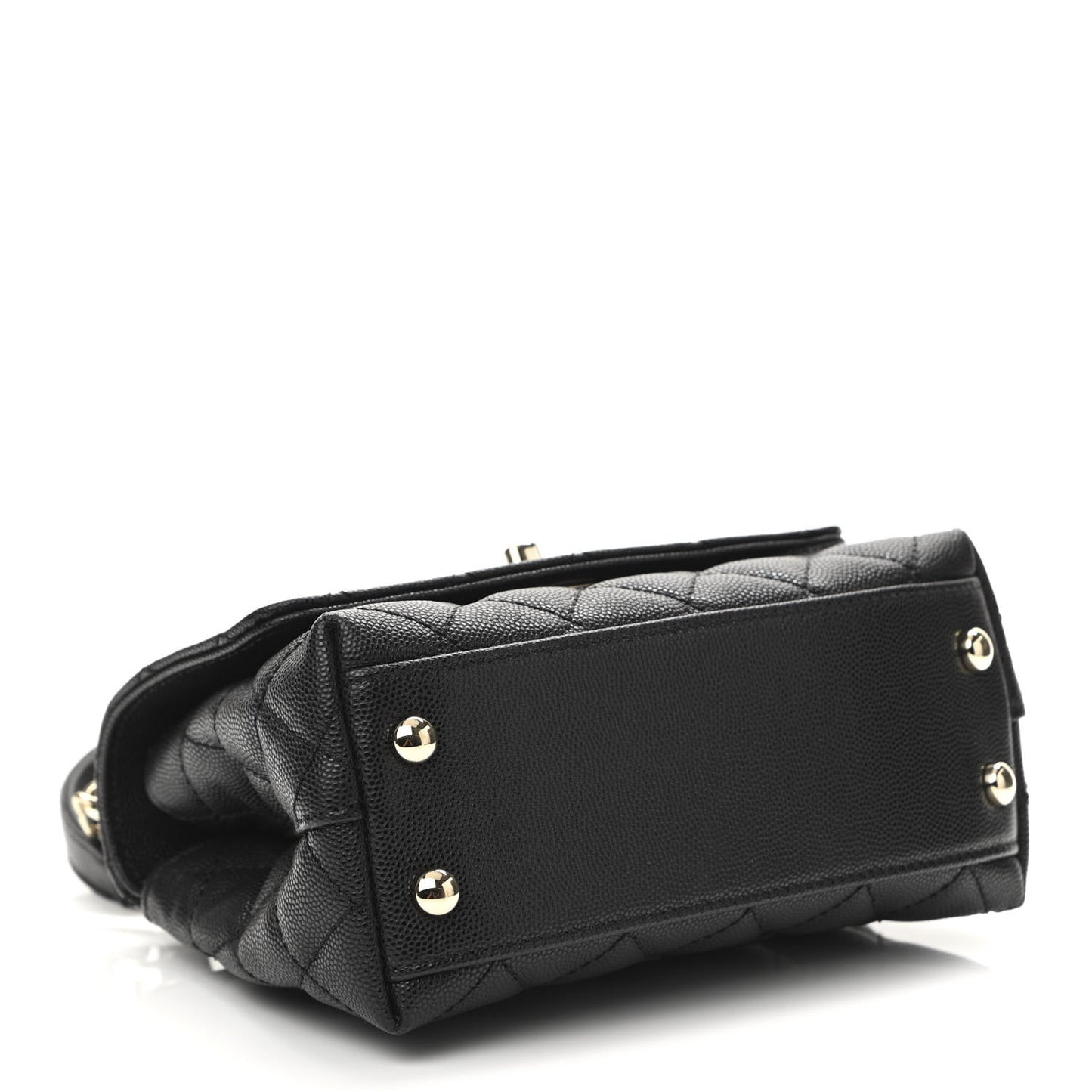Caviar Quilted Extra Mini Coco Handle Flap Black