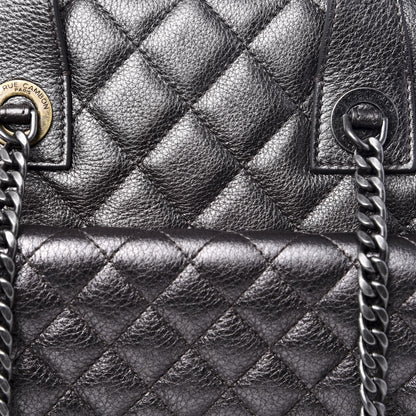 Chanel Metallic Grained Calfskin Quilted Large Casual Pocket Tote Silver 8 of 8