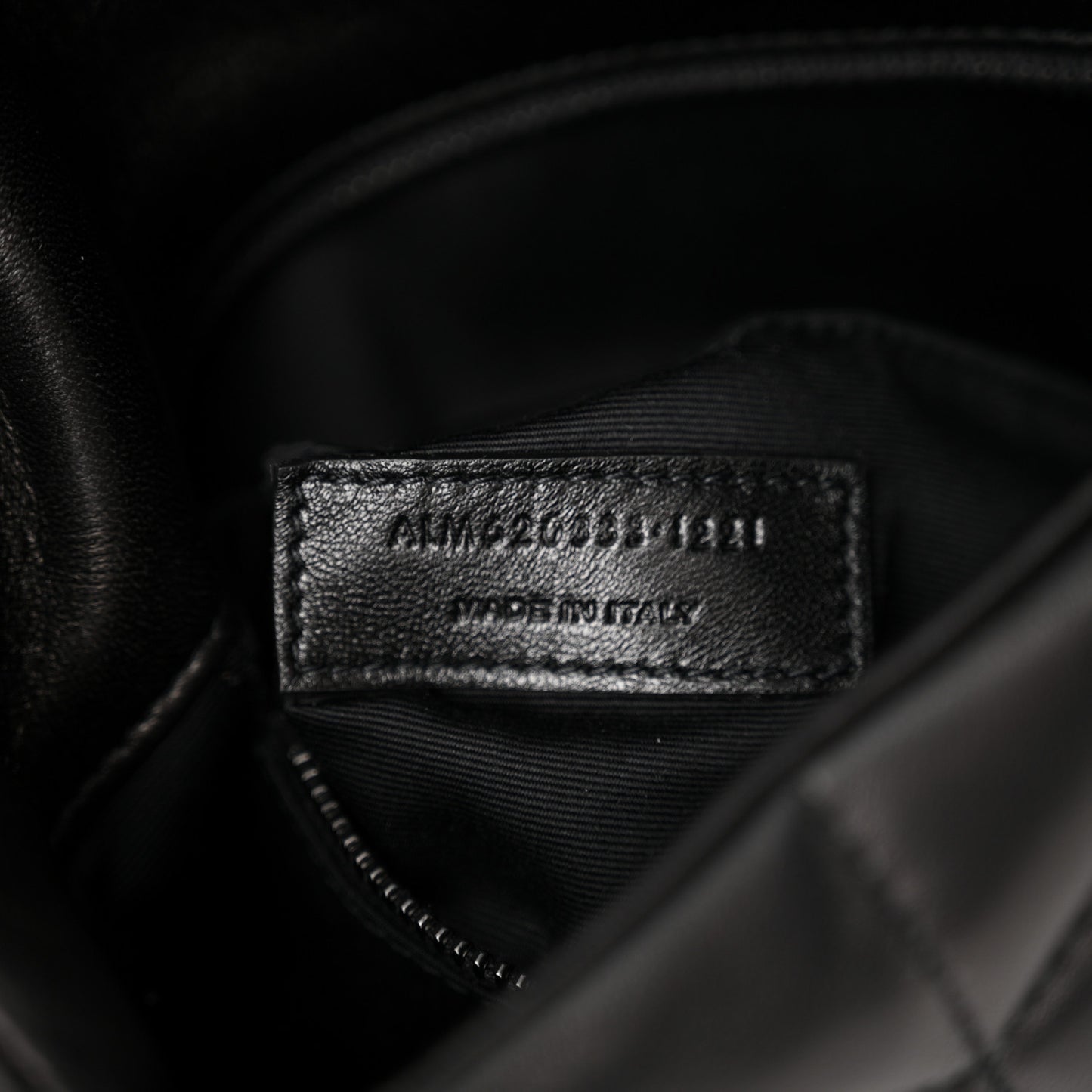 Lambskin Quilted Toy Loulou Puffer Monogram Monochrome Chain Satchel Black