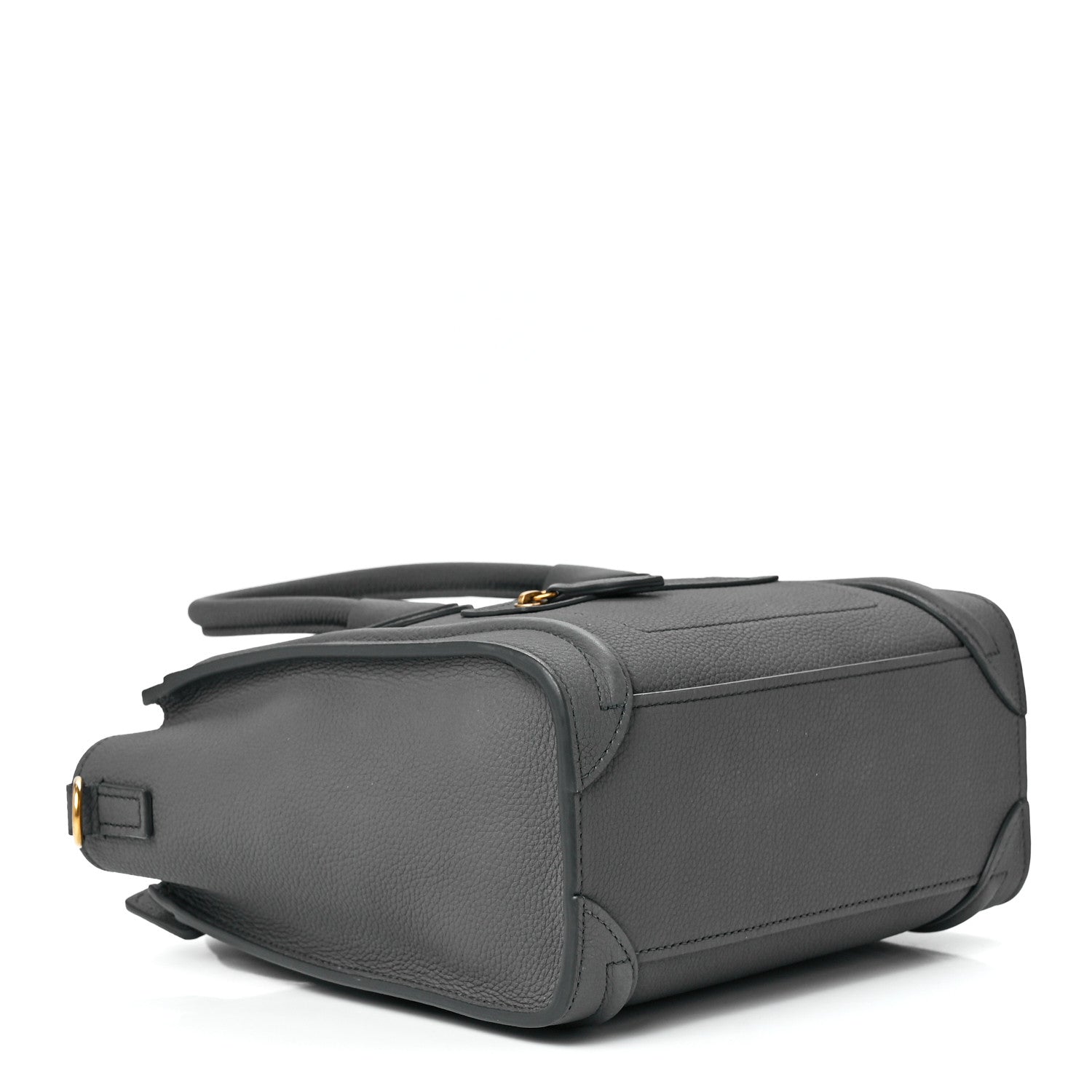Celine Drummed Calfskin Nano Luggage Kohl 4 of 11