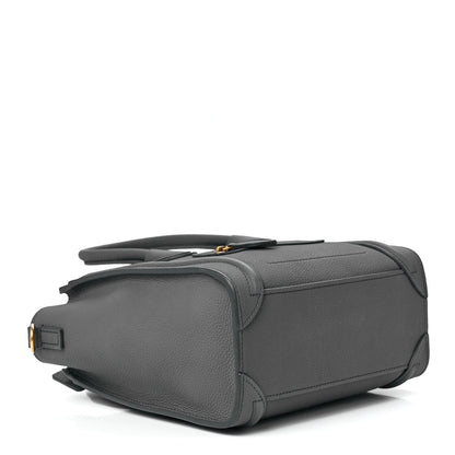Celine Drummed Calfskin Nano Luggage Kohl 4 of 11