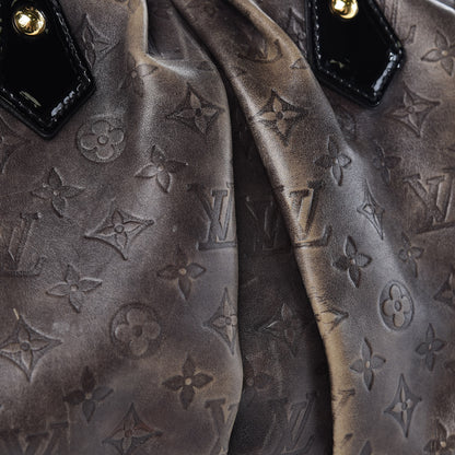 Louis Vuitton Cuir Patent Embossed Monogram Stephen Bag Grey 10 of 18