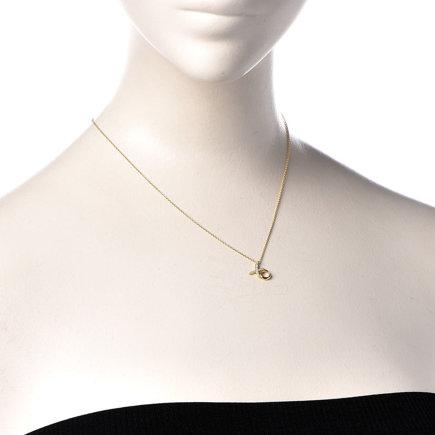 18K Yellow Gold Diamond Paloma Picasso Love & Kisses Pendant Necklace