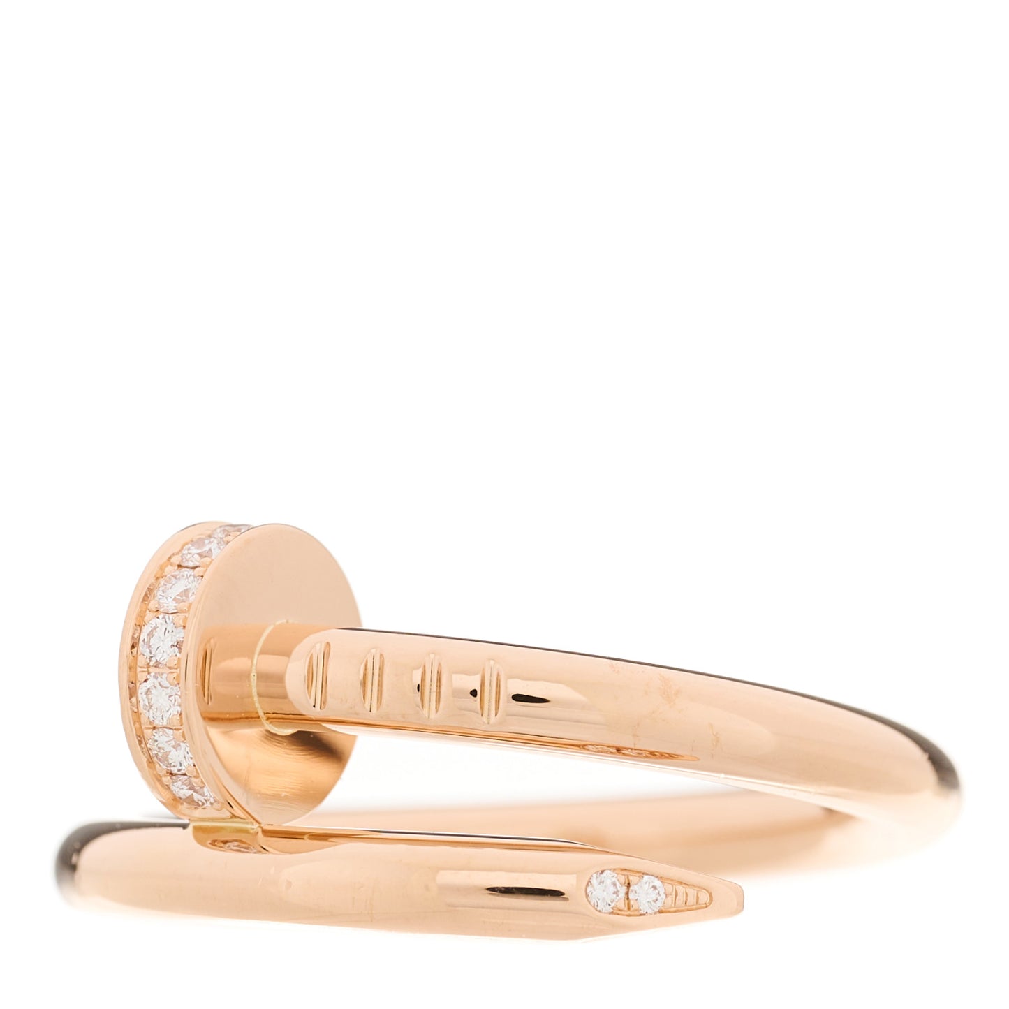 18K Pink Gold Diamond Juste Un Clou Ring 54 7