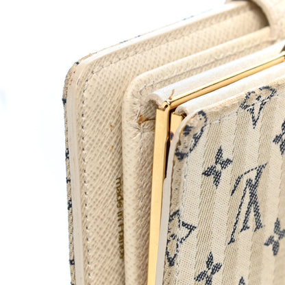 Louis Vuitton Mini Lin Croisette French Purse Wallet Blue 9 of 12