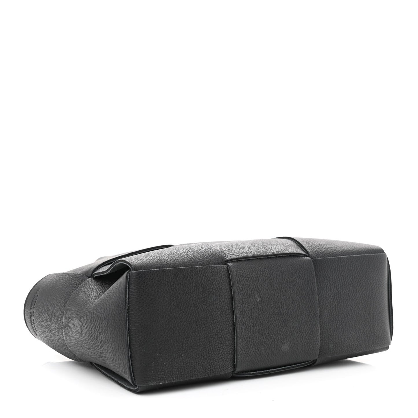 Grained Calfskin Maxi Intrecciato Mini Arco Tote Black