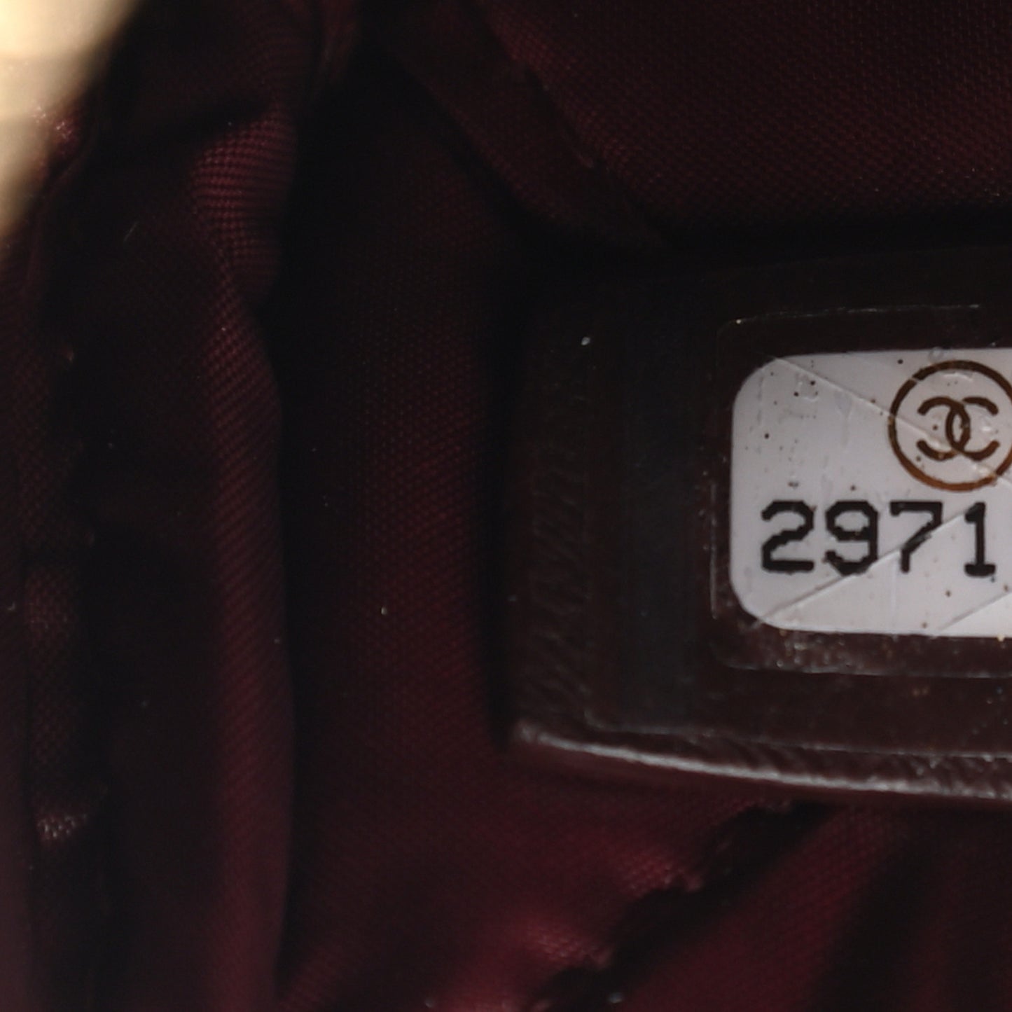 Lambskin Quilted Small Curvy Pouch Cosmetic Case Black