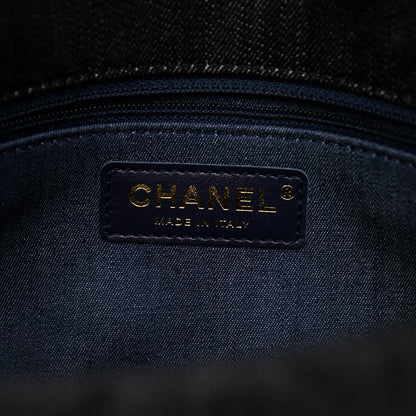 Chanel Denim Quilted Medium Funky Town Flap Black 6 of 10