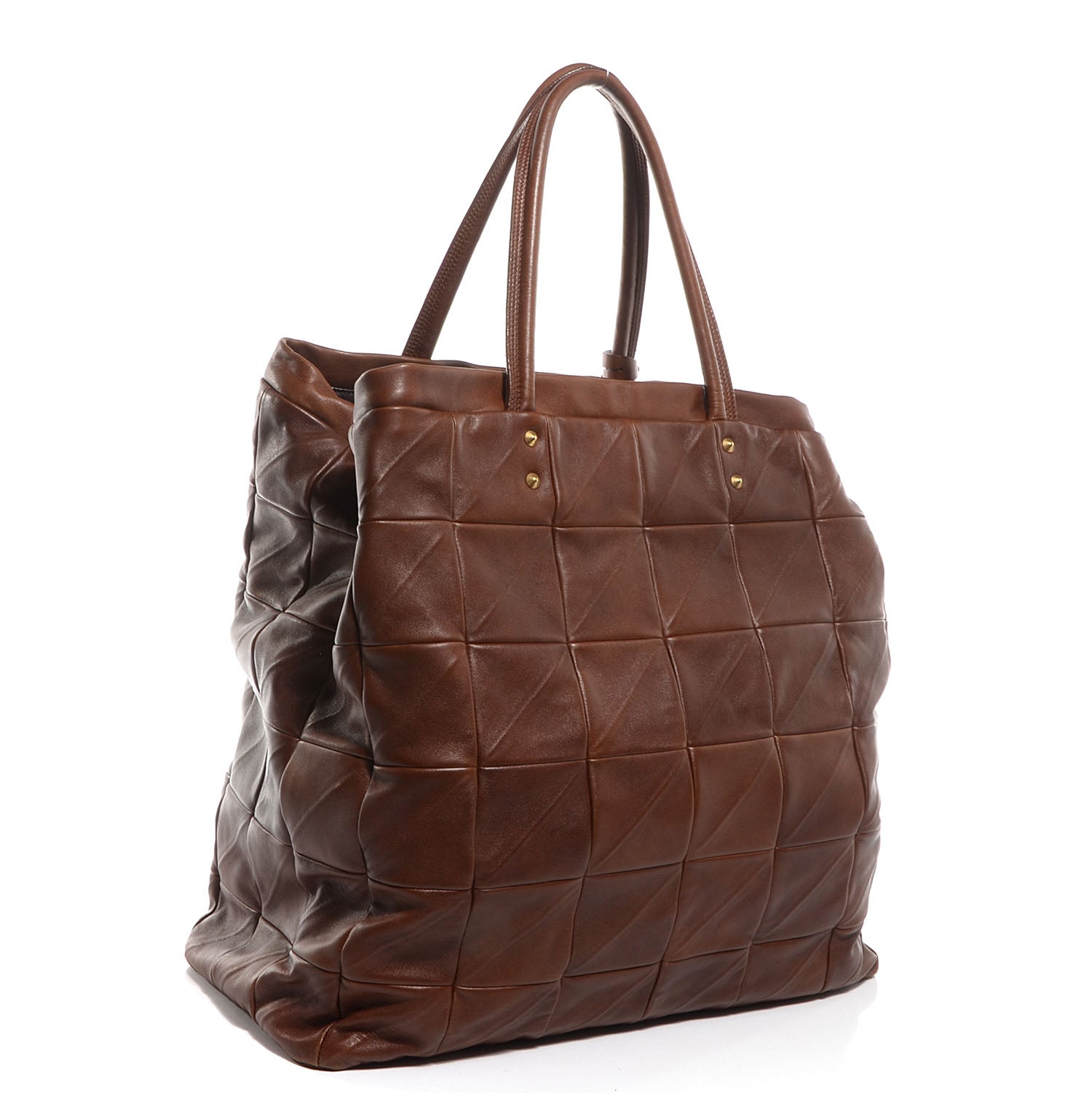 Saint Laurent Agneau Sac New Rive Gauche Tote Brown 3 of 8