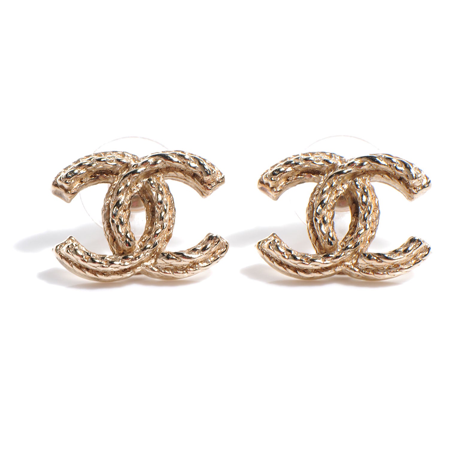 Chanel Gold CC Logo Earrings Gold 1 of 5